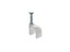 Picture of 7mm White Round Nail Cable Clip - 100 Pack