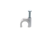 Picture of 8mm White Round Nail Cable Clip - 100 Pack