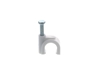 Picture of 8mm White Round Nail Cable Clip - 100 Pack