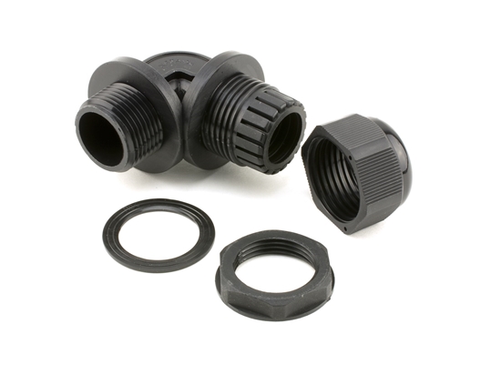 3\4 inch black right angle cable gland