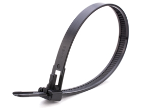 black 10 inch standard releaseable cable tie