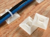 natural square adhesive tie mounts with cables
