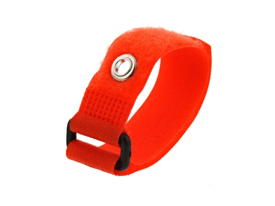 Picture of 8 Inch Orange Cinch Strap with Eyelet - 5 Pack