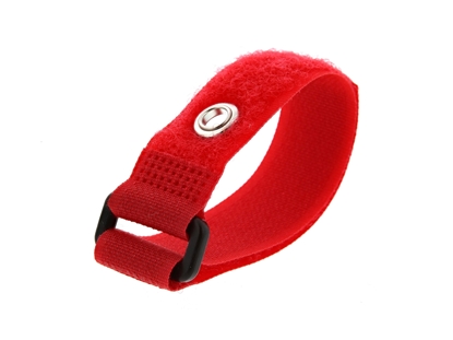 Picture of 8 Inch Red Cinch Strap with Eyelet - 5 Pack