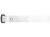 stretched out white 36 inch cinch strap with eyelet