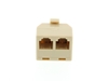 Picture of Modular Voice T Adapter - 1 Male to 2 Female (RJ11 - 6P4C for 4 Wire)
