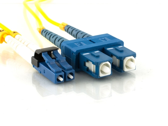 Picture of 2m Singlemode Duplex Fiber Optic Patch Cable (9/125) - Mini LC to SC
