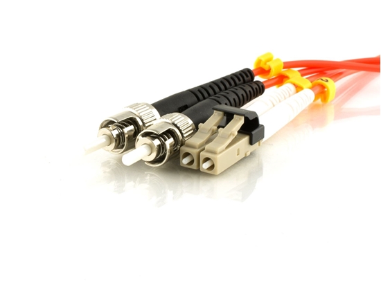 Picture of 15m Multimode Duplex Fiber Optic Patch Cable (62.5/125) - Mini LC to ST