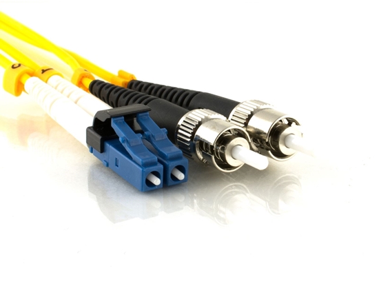 Picture of 2m Singlemode Duplex Fiber Optic Patch Cable (9/125) - Mini LC to ST