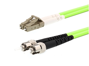Picture of 10m OM5 Wideband Multimode Duplex Fiber Optic Patch Cable (50/125) - LC to ST