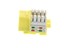 Picture of CAT5e Keystone Jack 90 Degree 110 UTP - Yellow
