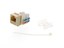 Picture of CAT6 Keystone Jack 90 Degree 110 UTP - Ivory