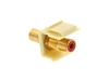 Picture of Feed Through Keystone Jack - RCA (Component / Composite) - Ivory - Color Coded Red