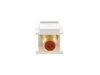 Picture of Feed Through Keystone Jack - RCA (Component / Composite) - White - Color Coded Red