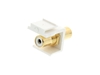 Picture of Feed Through Keystone Jack - RCA (Component / Composite) - White - Color Coded White