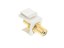 Picture of Feed Through Keystone Jack - RCA (Component / Composite) - White - Color Coded White