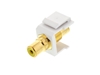 Picture of Feed Through Keystone Jack - RCA (Component / Composite) - White - Color Coded Yellow