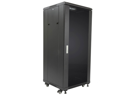 Picture of Server Enclosure 27U 23"W x 23"D x 54"H, Tempered Glass Door, Removable Side Panels, Solid Rear Door