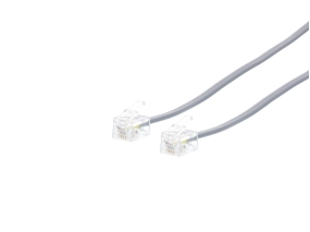Picture of RJ11 4 Conductor Cross Wired Modular Telephone Cable - 7 FT