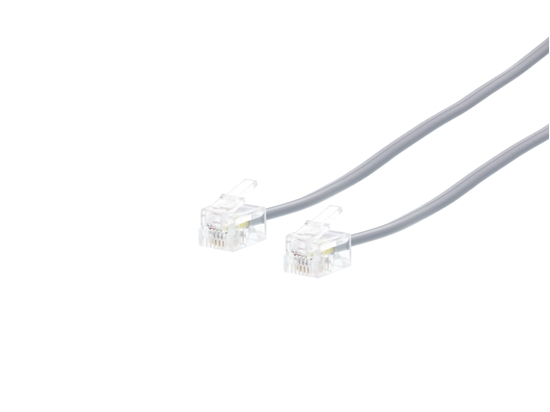 Picture of RJ11 4 Conductor Cross Wired Modular Telephone Cable - 25 FT