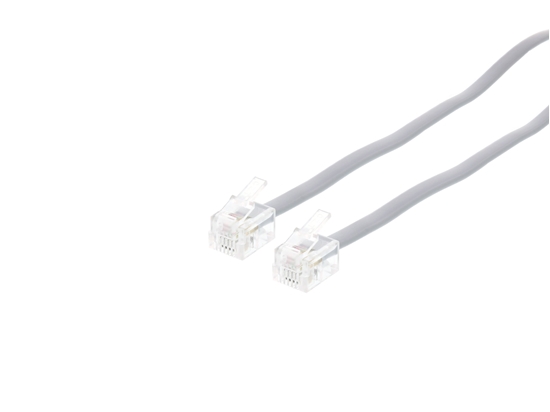 Picture of RJ11 4 Conductor Straight Wired Modular Telephone Cable - 14 FT
