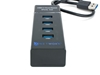 Picture of 4 Port USB 3.0 Hub with Micro USB and USB C Cables