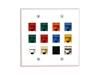 Picture of 12 Port Keystone Faceplate - Dual Gang - White