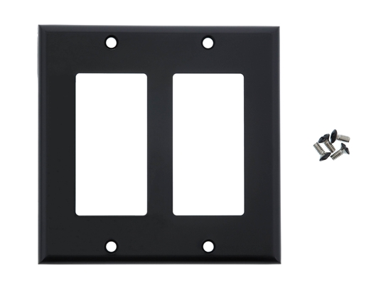 Picture of Dual Gang Decorex Wall Plate - Black
