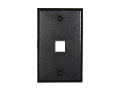Picture of 1 Port Keystone Faceplate - Single Gang - Black
