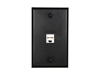 Picture of 1 Port Keystone Faceplate - Single Gang - Black