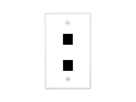 Picture of 2 Port Keystone Faceplate - Single Gang - White