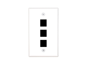 Picture of 3 Port Keystone Faceplate - Single Gang - White