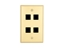 Picture of 4 Port Keystone Faceplate - Single Gang - Ivory
