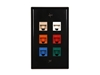 Picture of 6 Port Keystone Faceplate - Single Gang - Black