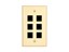 Picture of 6 Port Keystone Faceplate - Single Gang - Ivory