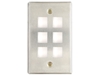 Picture of 6 Port Stainless Steel Keystone Faceplate