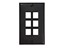 Picture of 6 Port Decorex Face Plate Insert - Black
