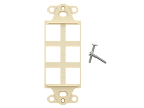 Picture of 6 Port Decorex Face Plate Insert - Ivory