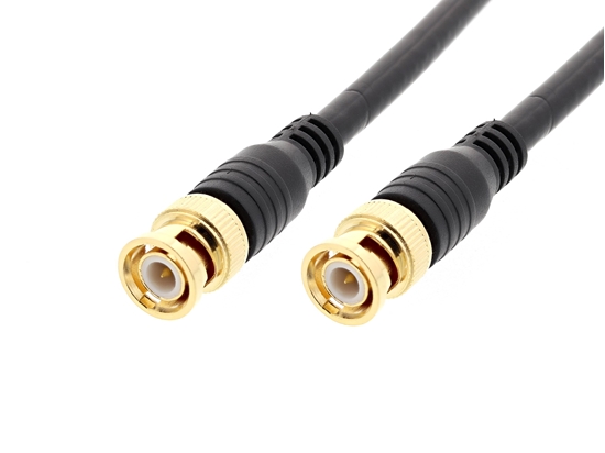 Picture of 3G-SDI 3GHz BNC RG6 Coaxial Cable - Gold Plated Connectors, 50 FT