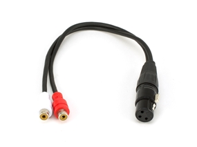 Picture of XLR Female to Two RCA Female Jacks - 1 FT