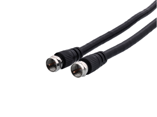 Picture of RG6 Coaxial for Cable TV - 3 ft, F Type, Black