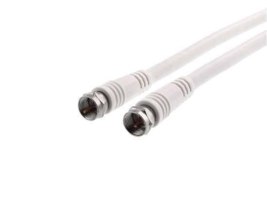Picture of RG6 CaTV Coaxial Patch Cable - 50 FT, F Type, White