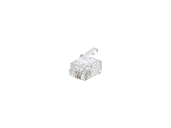 Picture of RJ11 6P4C Modular Connector for Round Cable - 100 Pack