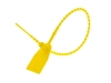 Picture of 11 1/2 Inch Standard Blank Yellow Pull Tight Plastic Seal - 100 Pack