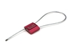 Picture of 12 Inch Red Pull Tight Galvanized Steel Cable Seal with 2.5mm wire - 50 Pack