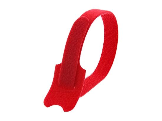 Picture of 12 Inch Red Hook and Loop Tie Wrap - 10 Pack