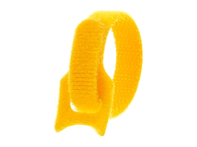 Picture of 6 Inch Yellow Hook and Loop Tie Wrap - 50 Pack
