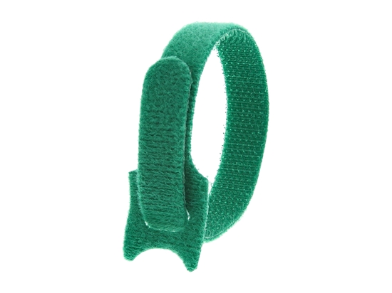 Picture of 8 Inch Green Hook and Loop Tie Wrap - 10 Pack