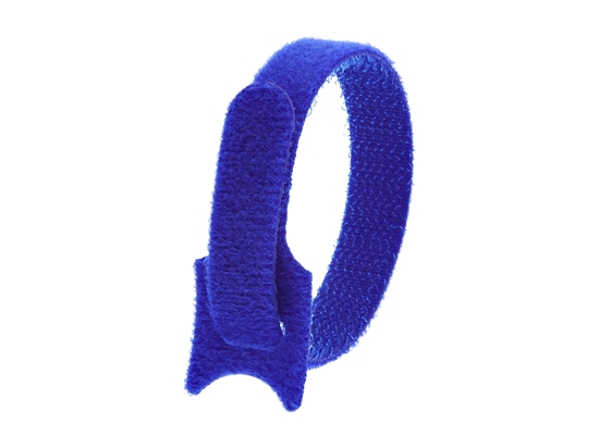 Picture of 8 Inch Blue Hook and Loop Tie Wrap - 50 Pack