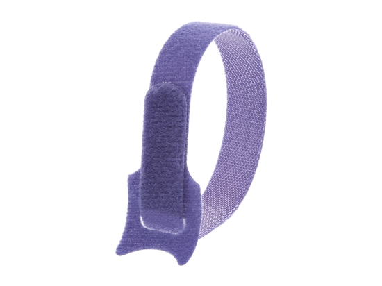 Picture of 8 Inch Purple Hook and Loop Tie Wrap - 50 Pack